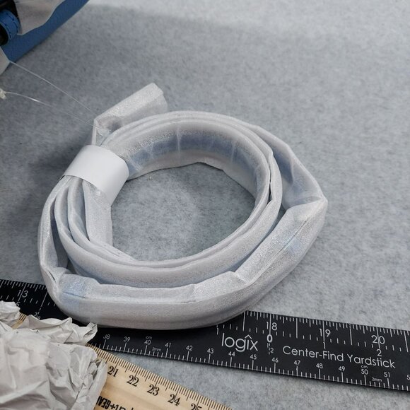 MICHAEL KORS Emilia Small Leather Satchel Crossbody NWT South Pacific Blue Bow A - Picture 11 of 13